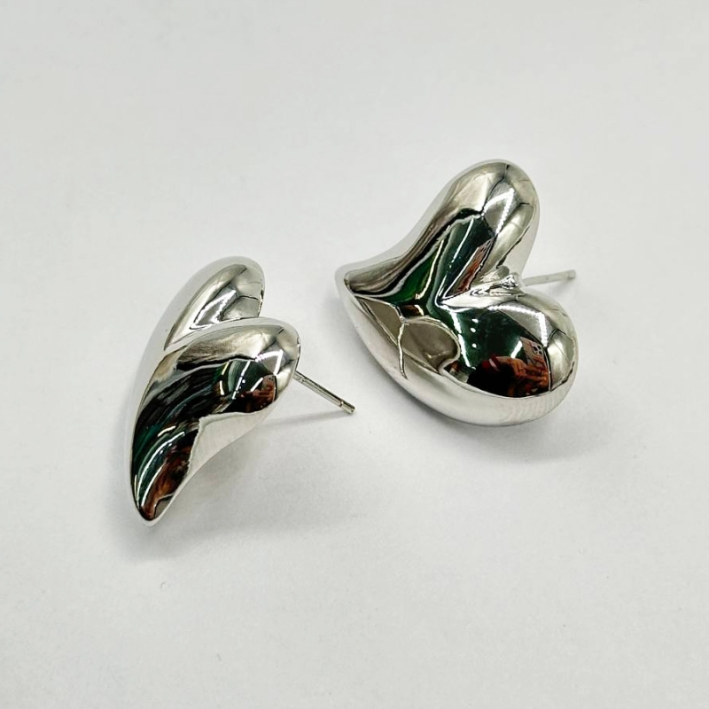 Готовые серьги размер 22,6*22мм цвет серебро