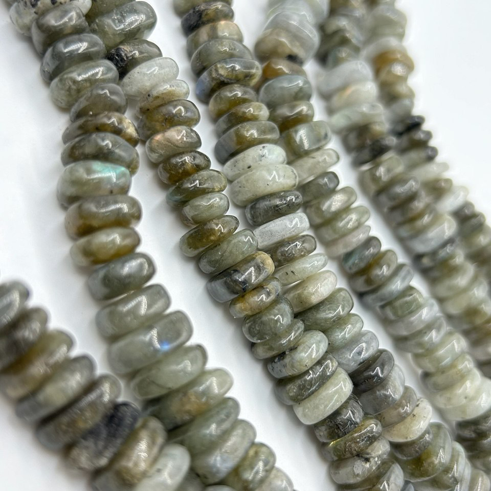 Бусины лабрадорит средний размер 5*11мм натуральный камень