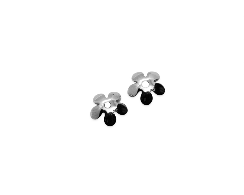 Шапочки для бусин в виде цветка 20 штук цвет серебро 9мм Серебро