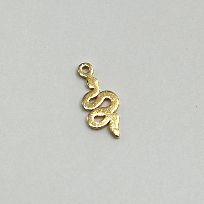 Подвеска Змея 13,5мм цвет золото