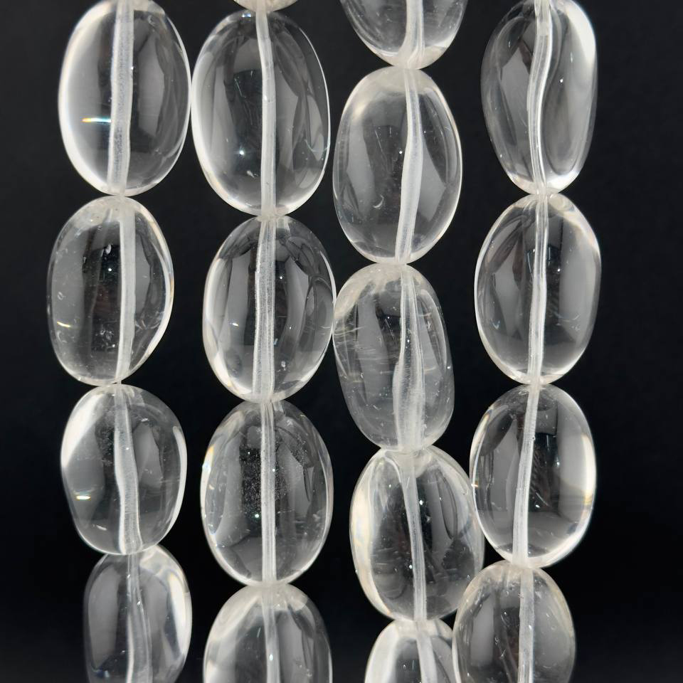 Бусины Горный хрусталь размер 22*33мм