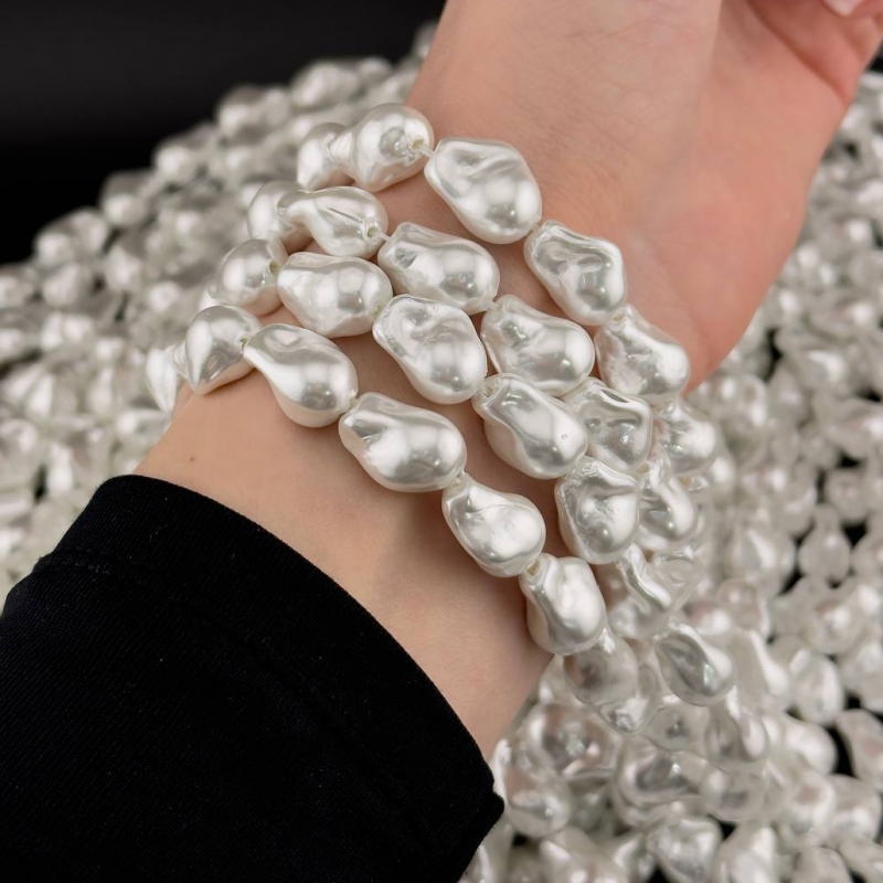 Майорка касуми цвет белый размер 10*15мм