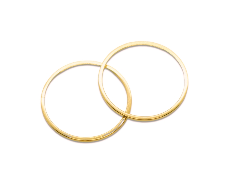 Кольцо без дополнительных отверстий цвет золото 30мм Золотой