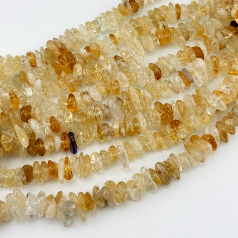 Бусины Цитрин средний размер 12*4мм натуральный камень